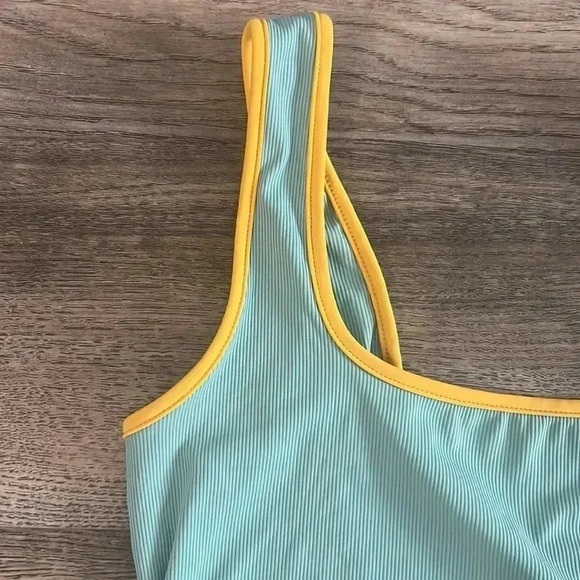 Kittenish Swimsuit Blue Surfs Up One Piece Swimsuit Size Medium Removable Cups - Picture 3 of 6